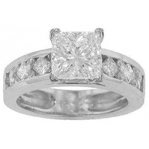 3.35 CT Women's Round Cut Diamond Engagement Ring 14 K